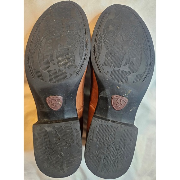 Brown Leather Kiltie Lace Up Ankle Boots Western Low Block Heel Booties - Picture 7 of 16